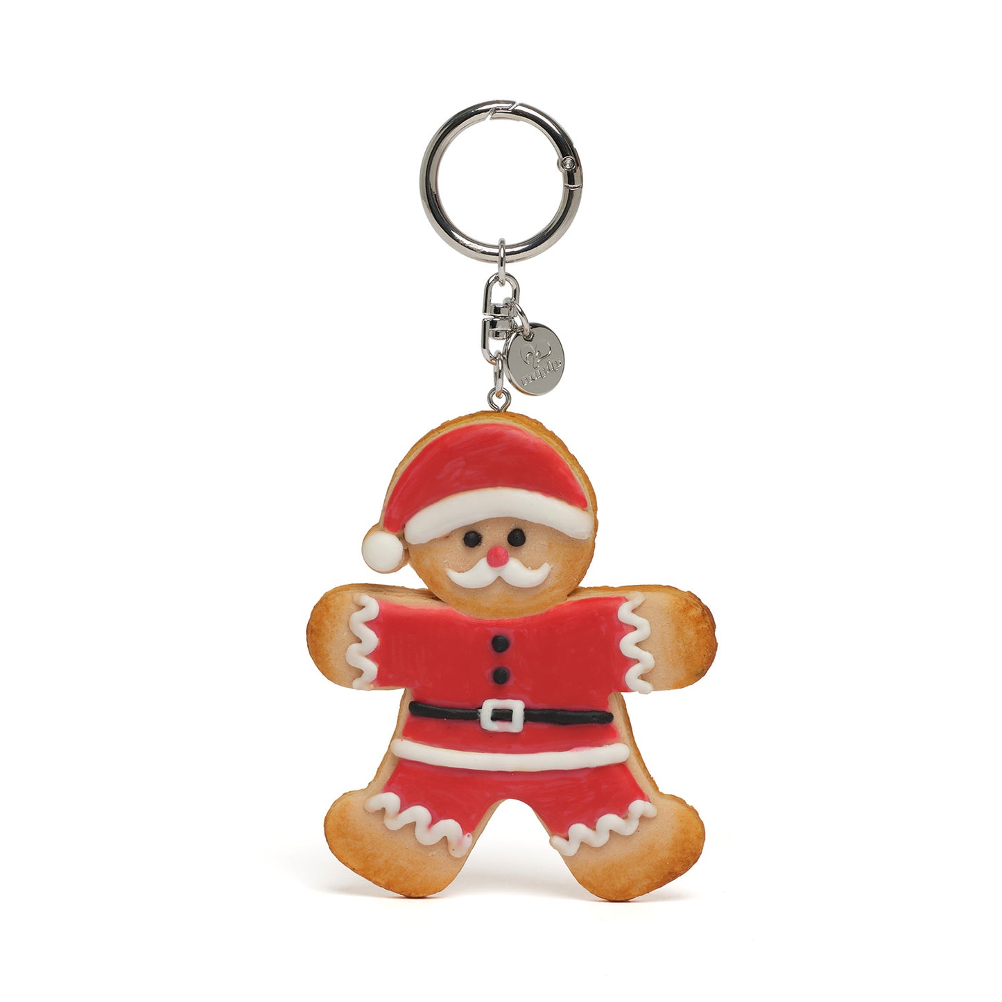 ginger man santa cookie keyring 
