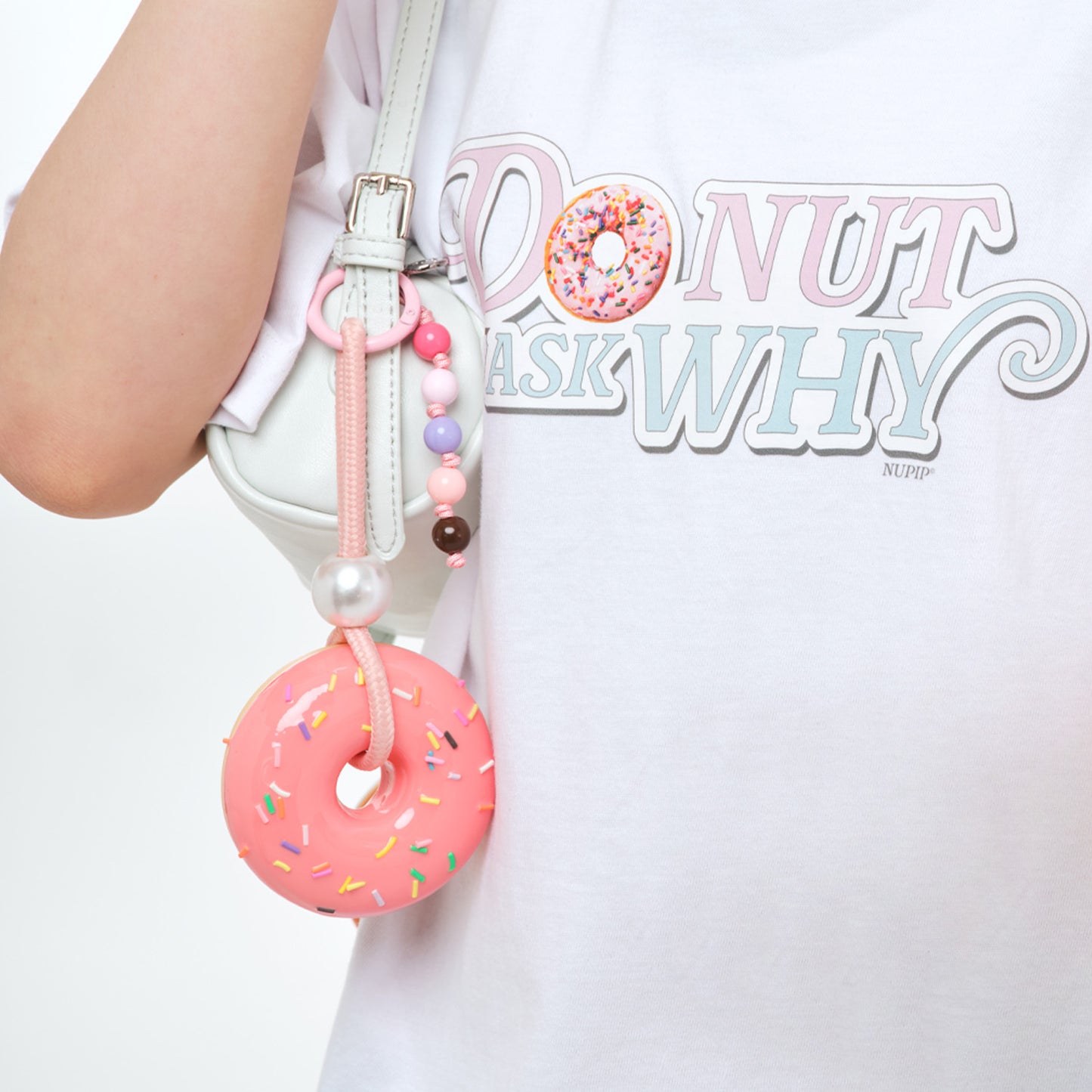Pink Donut Keyring