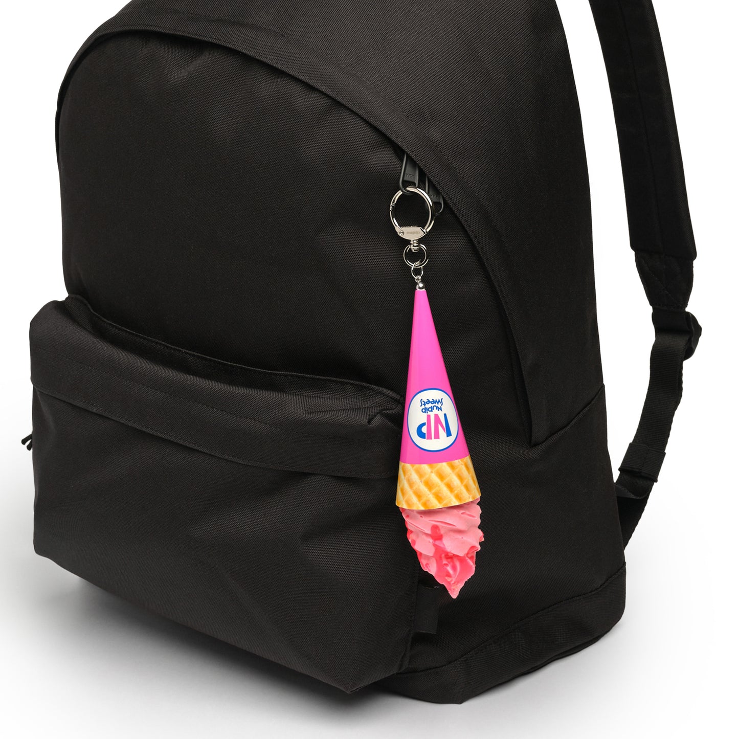 strawberry icecream keyring